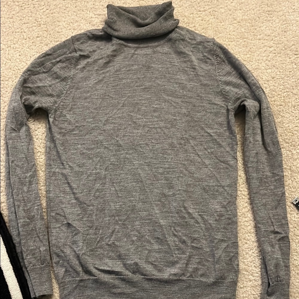 Gray Turtleneck Sweater